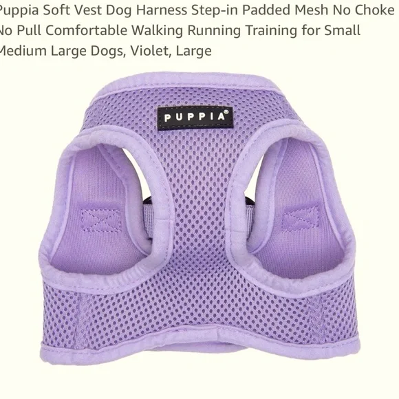 Puppia Violet Mesh Dog Harness Large - Picture 2 of 10